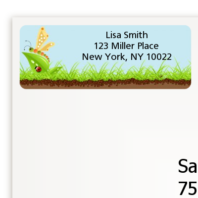 Critters Bugs & Insects - Baby Shower Return Address Labels