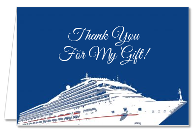 Cruise Ship - Bridal Shower Thank You Cards