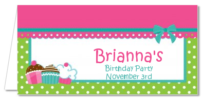 Cupcake Trio - Personalized Birthday Party Place Cards