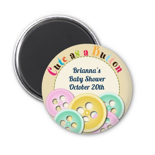 Cute As a Button Personalized Baby Shower Favors