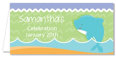 Dolphin | Aquarius Horoscope - Personalized Baby Shower Place Cards