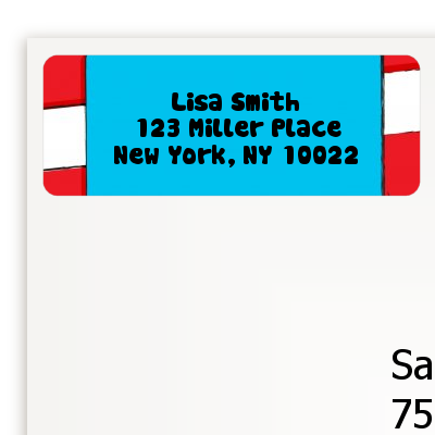 Dr. Seuss Inspired - Baby Shower Return Address Labels