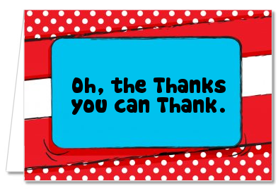 Dr. Seuss Inspired - Baby Shower Thank You Cards