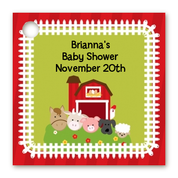 Farm Animals - Personalized Baby Shower Card Stock Favor Tags