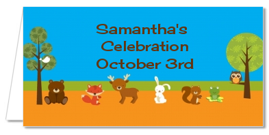 Forest Animals - Personalized Baby Shower Place Cards