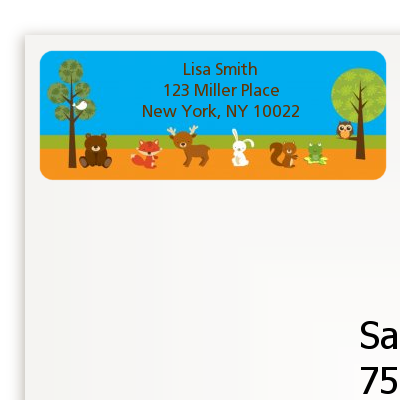 Forest Animals - Baby Shower Return Address Labels