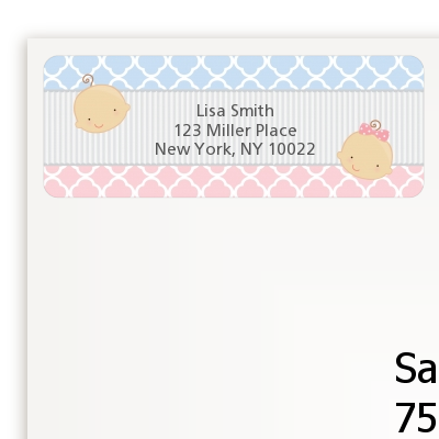 Gender Reveal - Baby Shower Return Address Labels