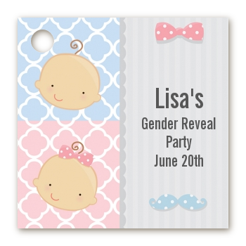 Gender Reveal - Personalized Baby Shower Card Stock Favor Tags