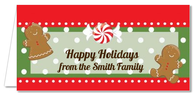 Gingerbread Party - Personalized Christmas Place Cards