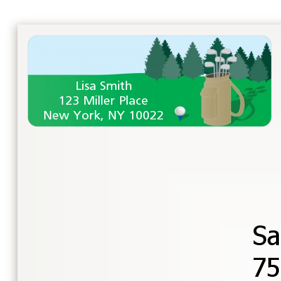 Golf - Retirement Party Return Address Labels