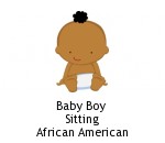 Baby Boy Sitting African American