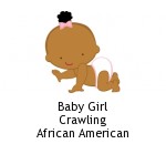 Baby Girl Crawling African American