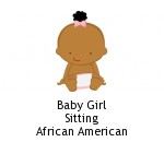 Baby Girl Sitting African American
