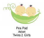 Pea Pod Asian Twins 2 Girls
