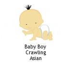 Baby Boy Crawling Asian
