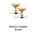 Martini Glasses Brown