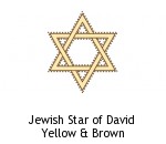 Jewish Star of David Yellow & Brown