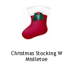 Christmas Stocking with Mistletoe