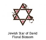 Jewish Star of David Floral Blossom
