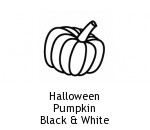 Halloween Pumpkin Black & White