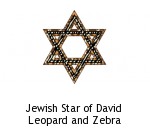 Jewish Star of David Leopard and Zebra