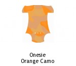 Onesie Orange Camo