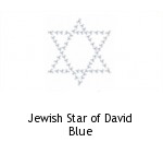 Jewish Star of David Blue
