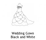 Wedding Gown Black and White