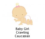 Baby Girl Crawling Caucasian