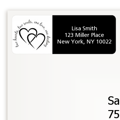 Hearts & Soul - Bridal Shower Return Address Labels