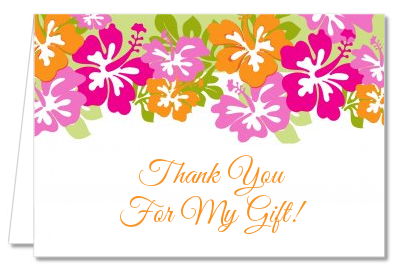 Hibiscus - Bridal Shower Thank You Cards