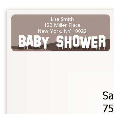 Hollywood Sign - Baby Shower Return Address Labels