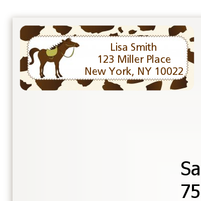 Horse - Birthday Party Return Address Labels