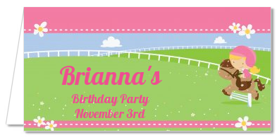 Horseback Riding - Personalized Birthday Party Place Cards