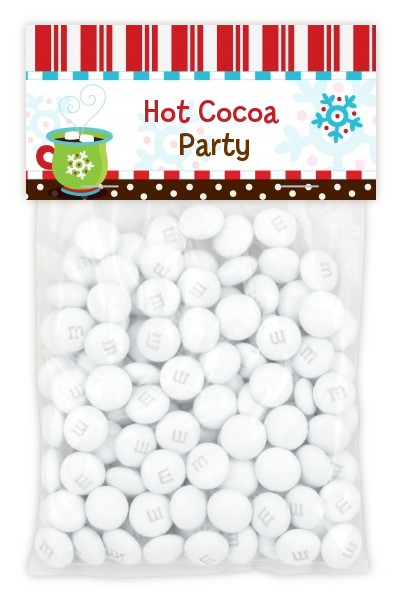 Hot Cocoa Party - Custom Christmas Treat Bag Topper