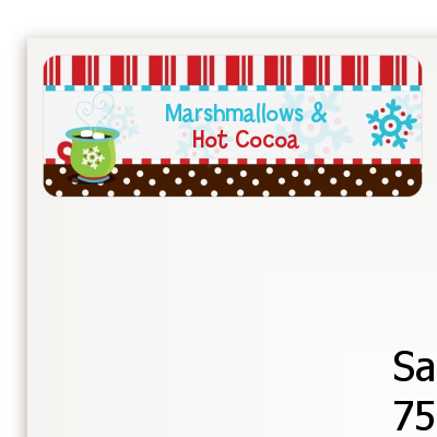 Hot Cocoa Party - Christmas Return Address Labels