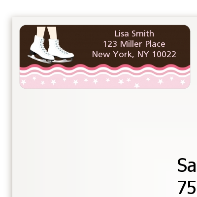 Ice Skating - Birthday Party Return Address Labels