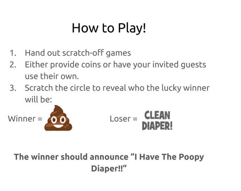  What's In My Diaper African American Boy - Baby Shower Scratch Off Game Tickets 