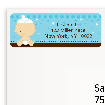 Jewish Baby Boy - Baby Shower Return Address Labels