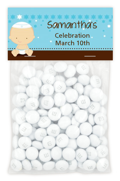 Jewish Baby Boy - Custom Bar / Bat Mitzvah Treat Bag Topper