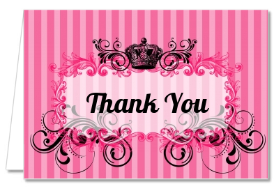 Juicy Couture Inspired - Birthday Party Thank You Cards