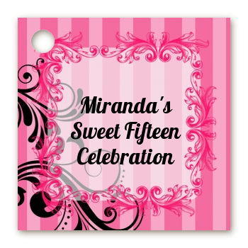 Juicy Couture Inspired - Personalized Birthday Party Card Stock Favor Tags