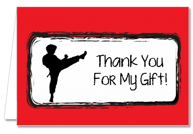 Karate Kid - Birthday Party Thank You Cards