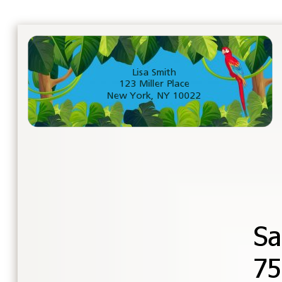 King of the Jungle Safari - Baby Shower Return Address Labels