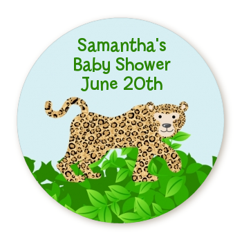 Leopard Personalized sticker labels | Leopard Baby Shower sticker labels