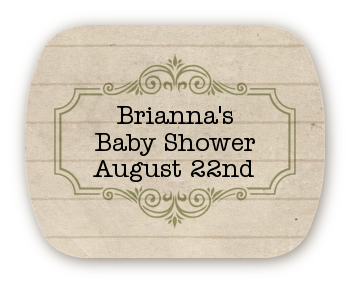 Library Card - Personalized Baby Shower Rounded Corner Stickers