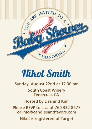 Little Slugger Baseball - Baby Shower Invitations