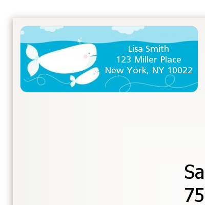 Little Squirt Whale - Baby Shower Return Address Labels
