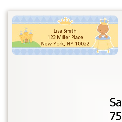 Little Prince Hispanic - Baby Shower Return Address Labels