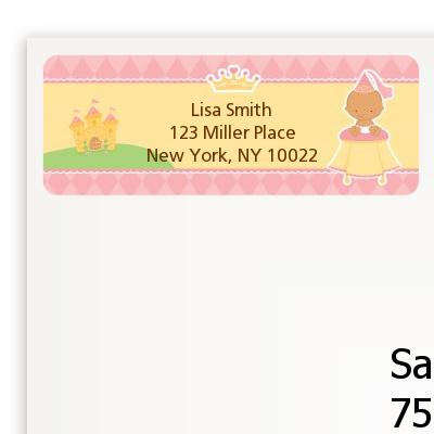 Little Princess Hispanic - Baby Shower Return Address Labels